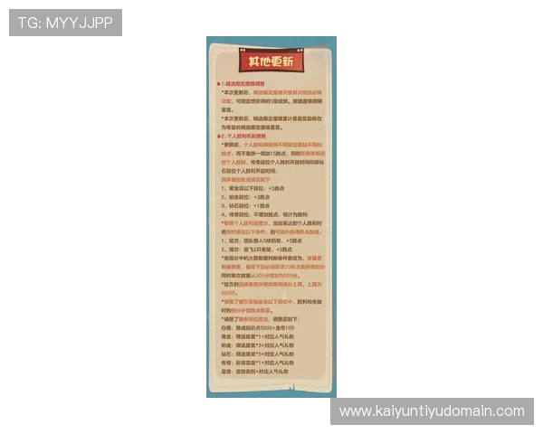 开云way整理最新游戏更新内容与版本说明，确保你不错过任何重要信息